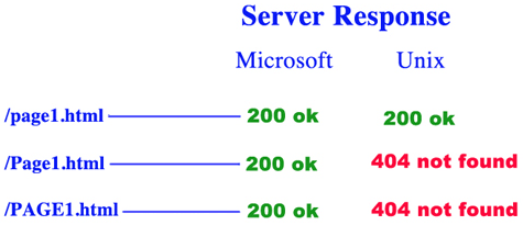 A snapshot from a Search Discovery article, which explains how websites hosted on certain types of servers are more likely to be case-sensitive, in terms of URLs, than others.