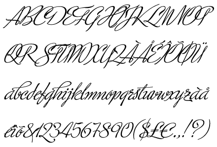 Screenshot of some illegible text, from Fontscape.
