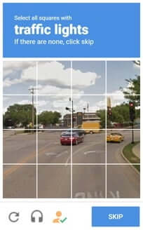 Google ReCAPTCHA Screenshot