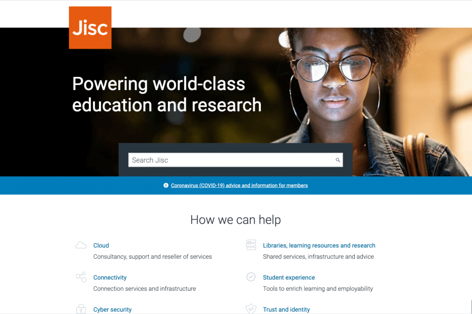 Screenshot of the Jisc website, which is the only way to register an educational TLD in the UK