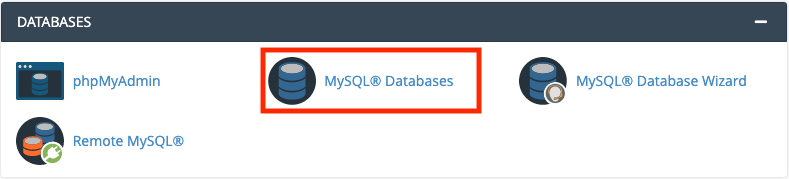 Accessing MySQL databases from the cPanel
