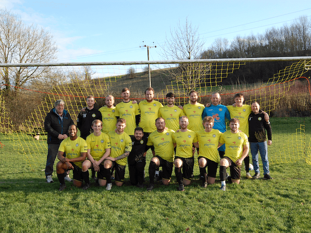 AFC Westerleigh Squad Photo with Digital Lychee Goalkeeping Kit Sponsorship